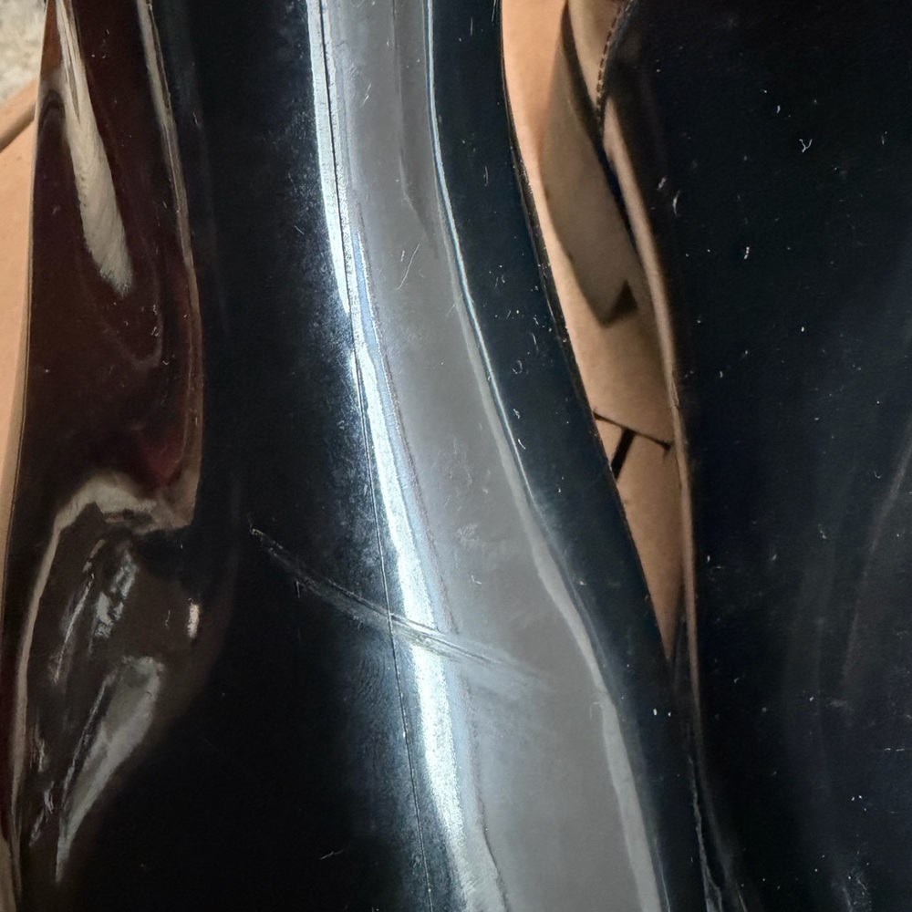 Guess Black Women's Rain Boots with Gold Accent - Picture 3 of 7